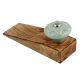 Sage Green Wheel Flower Ceramic Wooden Door Stopper